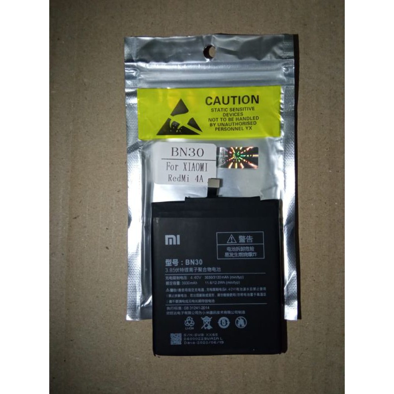 Baterai Xiaomi Redmi 4a BN30 Original 100%