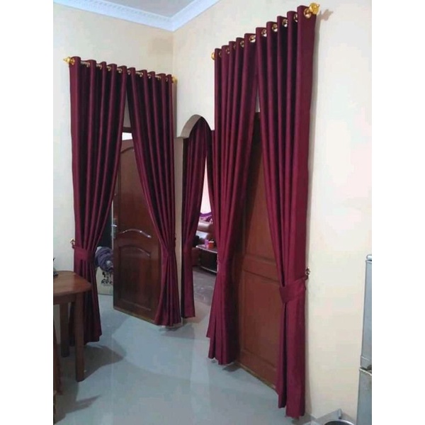 Gorden Cantik/Merah maroon polos/Black out/Gorden Polos