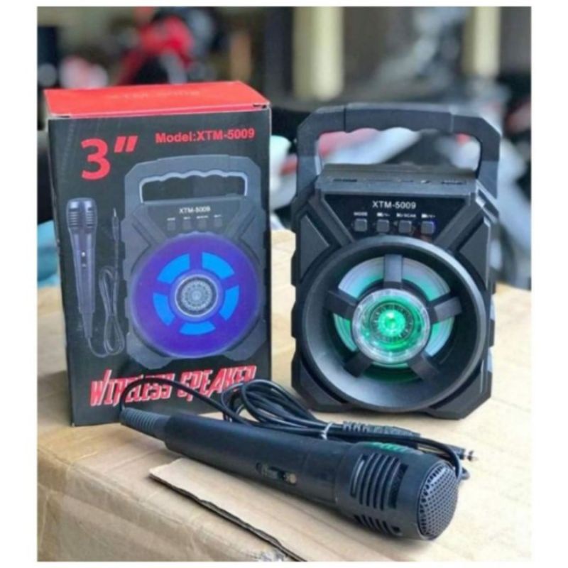 COD Speaker Bluetooth XTM-5009 free mic karaoke musik box