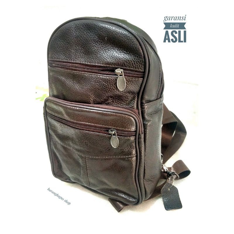 Tas Selempang selendang pria wanita  kulit asli tanpa merk / polos