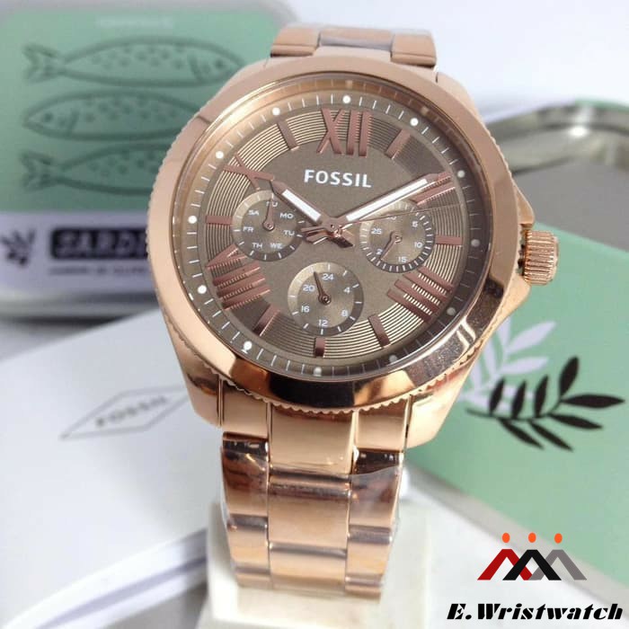 JAM TANGAN WANITA FOSSIL AM4533 ROSEGOLD FOSSIL WATCH ORIGINAL AM 4533 GARANSI