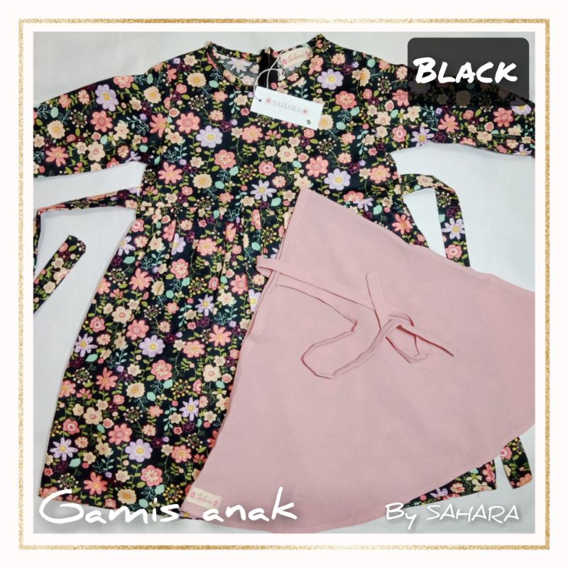 gamis anak perempuan katun Jepang produk sendiri