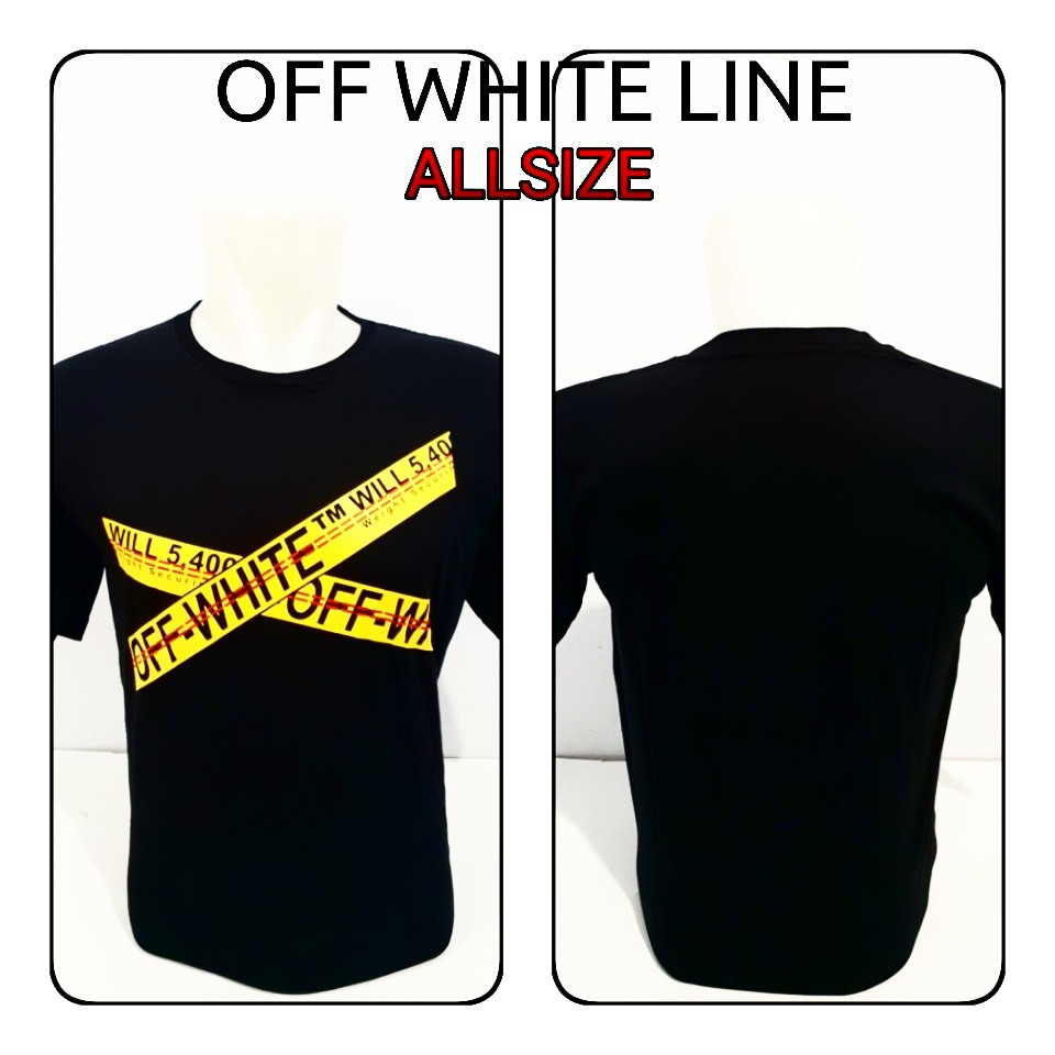 Kaos Distro OFF WHITE LINE