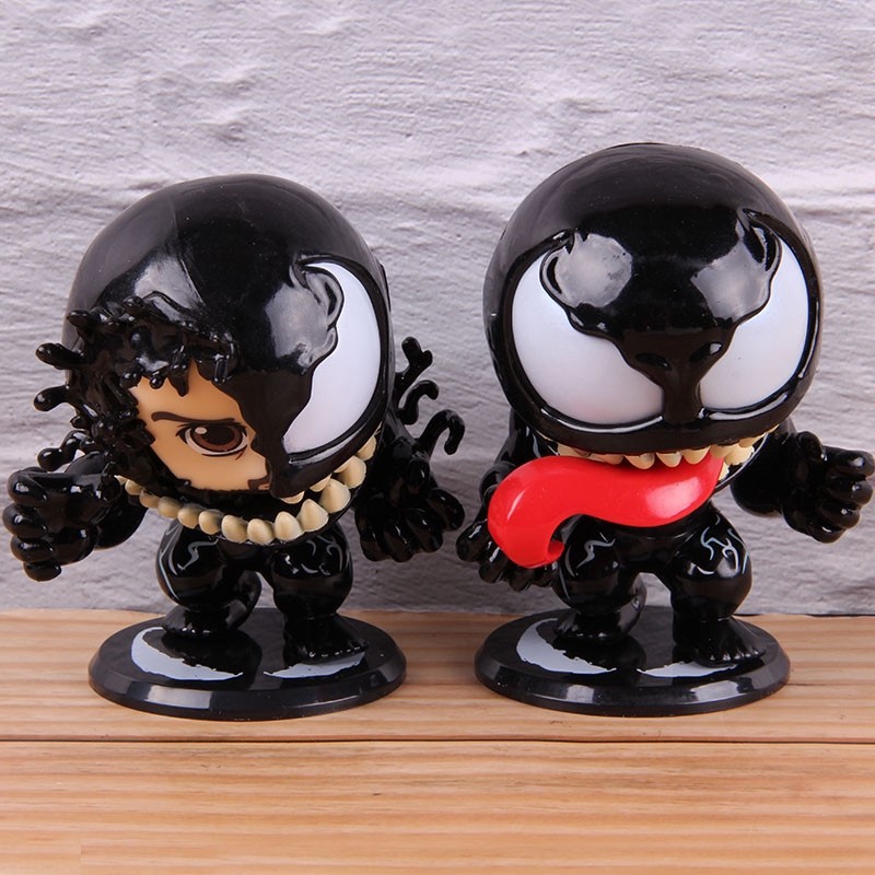 Hot Toys Cosbaby Marvel Venom Eddie Brock Bobble Head Doll PVC Venom