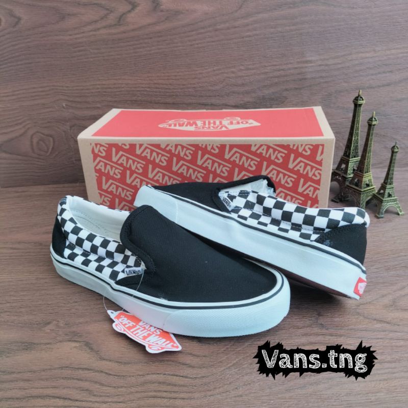 Sepatu Vans Slip On Checkerboard Sidewall / Vans Catur Clasic Sidewall premium / Vans Slip On Checkerboard terlaris