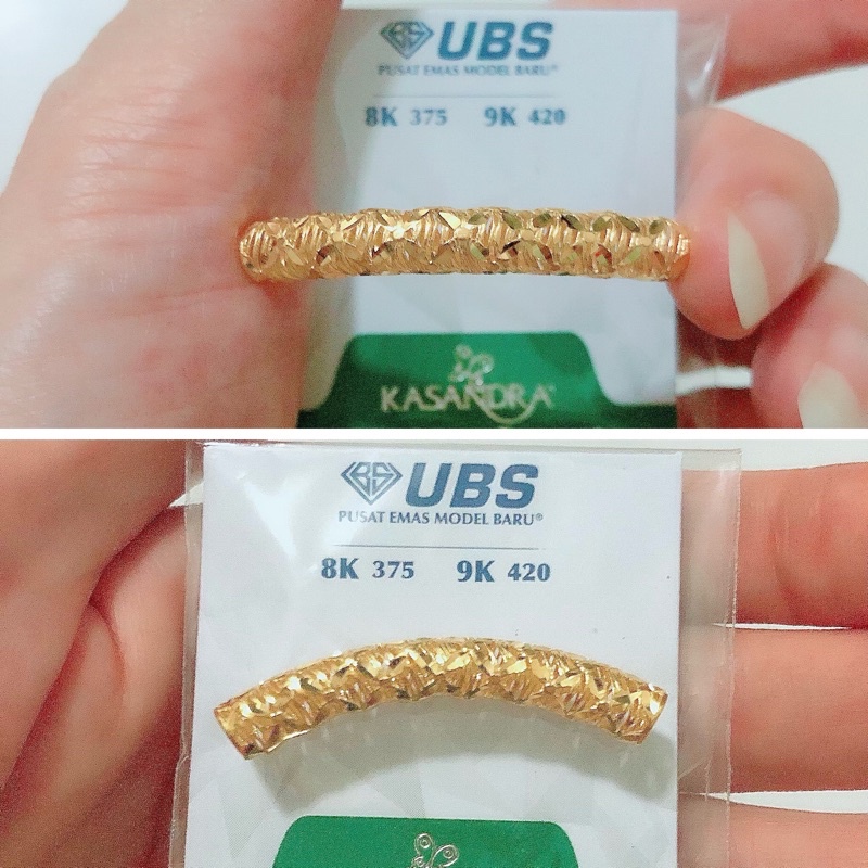 Charm Liontin Gelang Pipa Motif Silang Rapat UBS