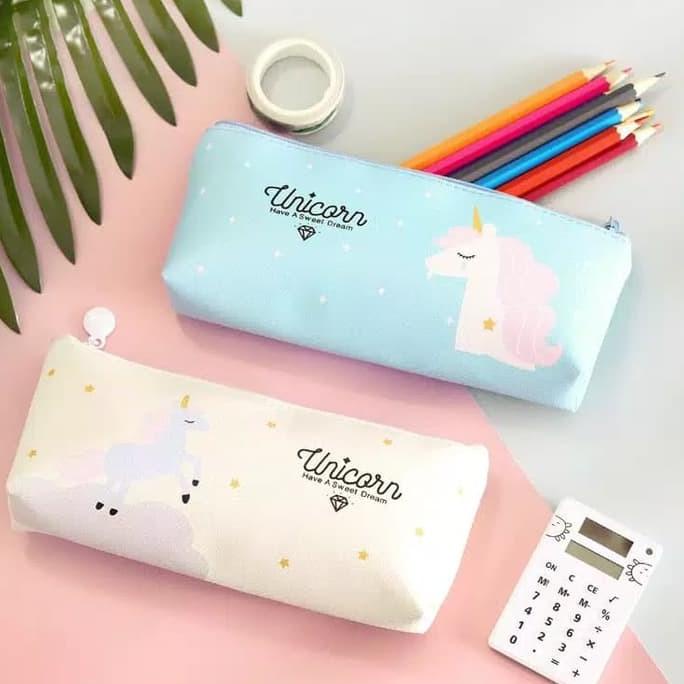 

TEMPAT PENSIL UNICORN PU - CREAM