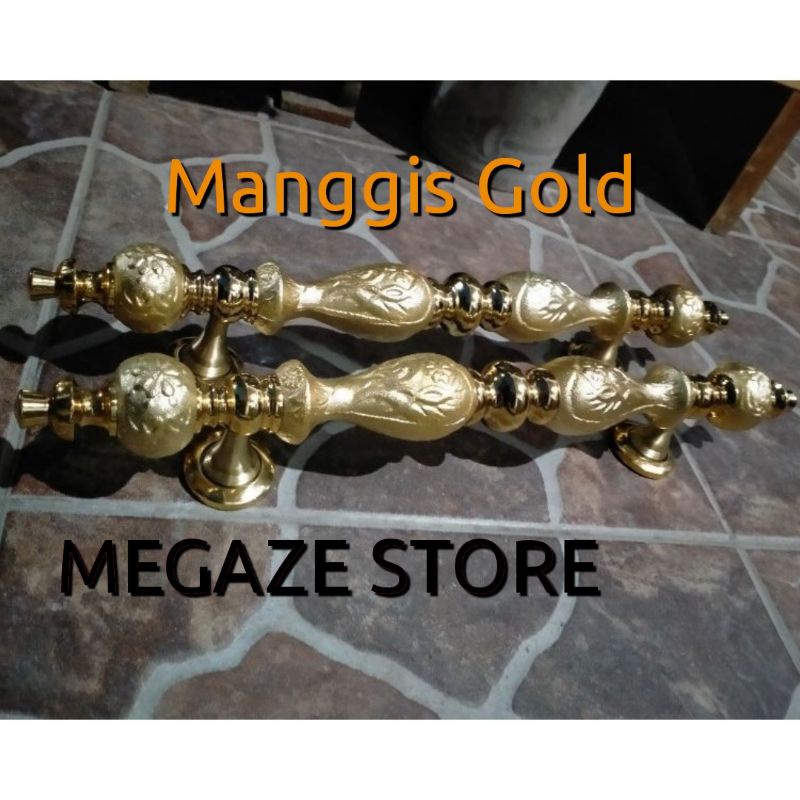 Handle Pintu Rumah Kuningan Mewah Manggis Gold Tarikan Pintu Rumah Modern