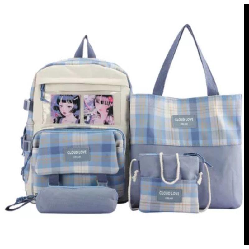 ST99 - Tas Ransel 3in1 - Tas Ransel Anak Sekolah Terbaru 2022 - Tas Ransel Multifungsi -  Tas Ransel Anak Sekolah SD SMP SMA -  Tas  Ransel wanita Korean Style