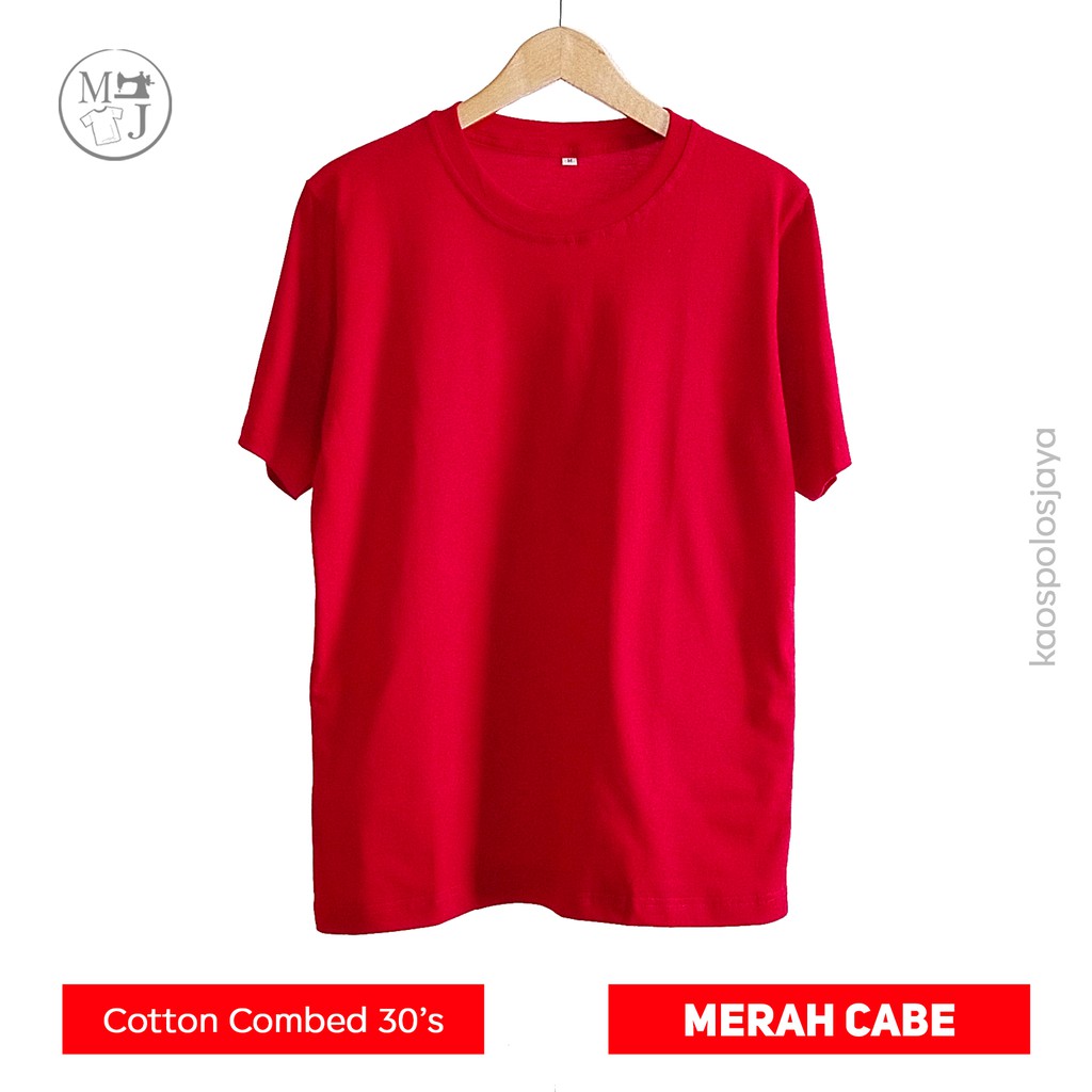 Kaos polos MERAH CABE / Kaos Polos 100% cotton combed 30s /  Kaos polos murah / Kaos polos premium