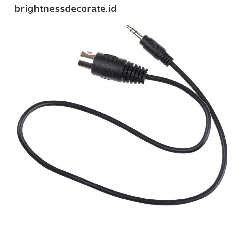 [birth] 1x DIN 5 Pin Din MIDI Male Plug To 3.5mm Male Stereo Jack Audio Cable 50cm 0.5m [ID]