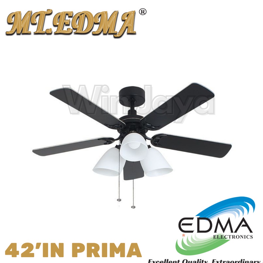 MT EDMA PRIMA 42 INCH KIPAS ANGIN BALING BALING GANTUNG DENGAN LAMPU HIAS