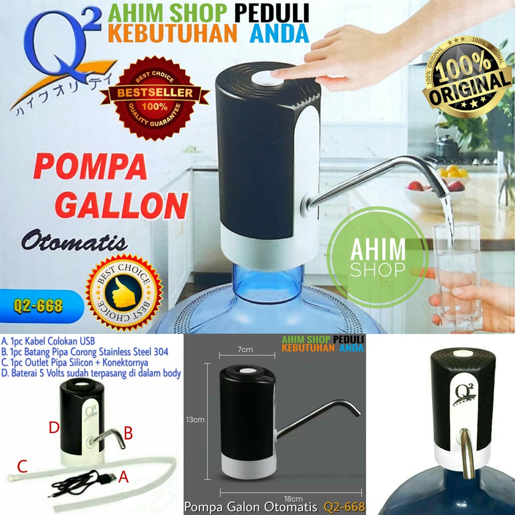  Pompa  Air  Galon  Otomatis USB Charge Pompa  Galon  Elektrik 