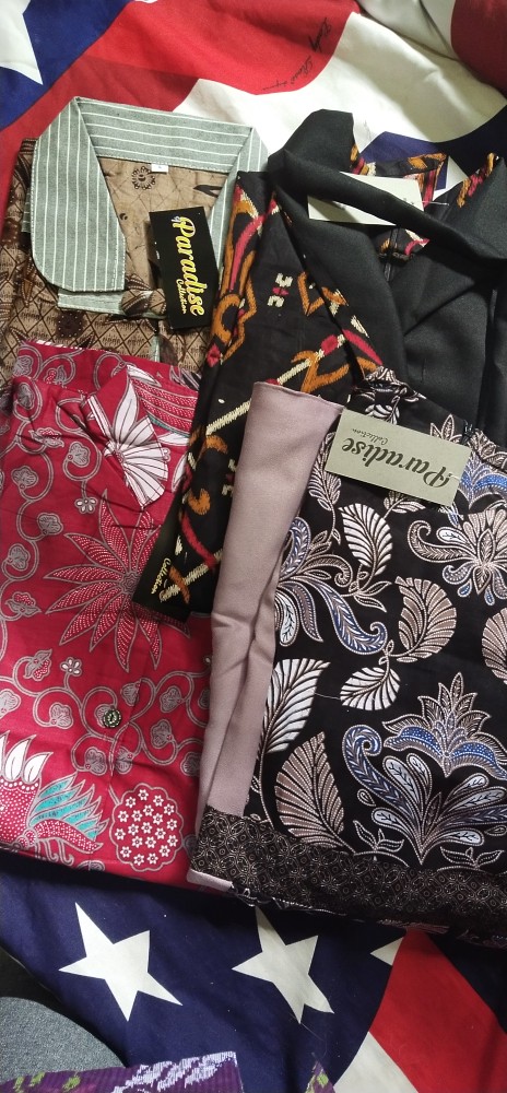 Tey-17 Batik Wanita Asj Sa Hrb026 Kenongo Kemeja Tosca Pendek