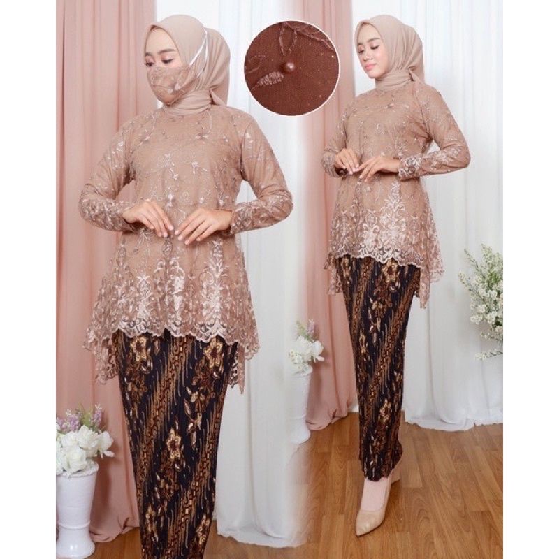 BA SETELAN KEBAYA TUNIK TULLE//KEBAYA WISUDA//KEBAYA PESTA//KEBAYA MODERN BY BA