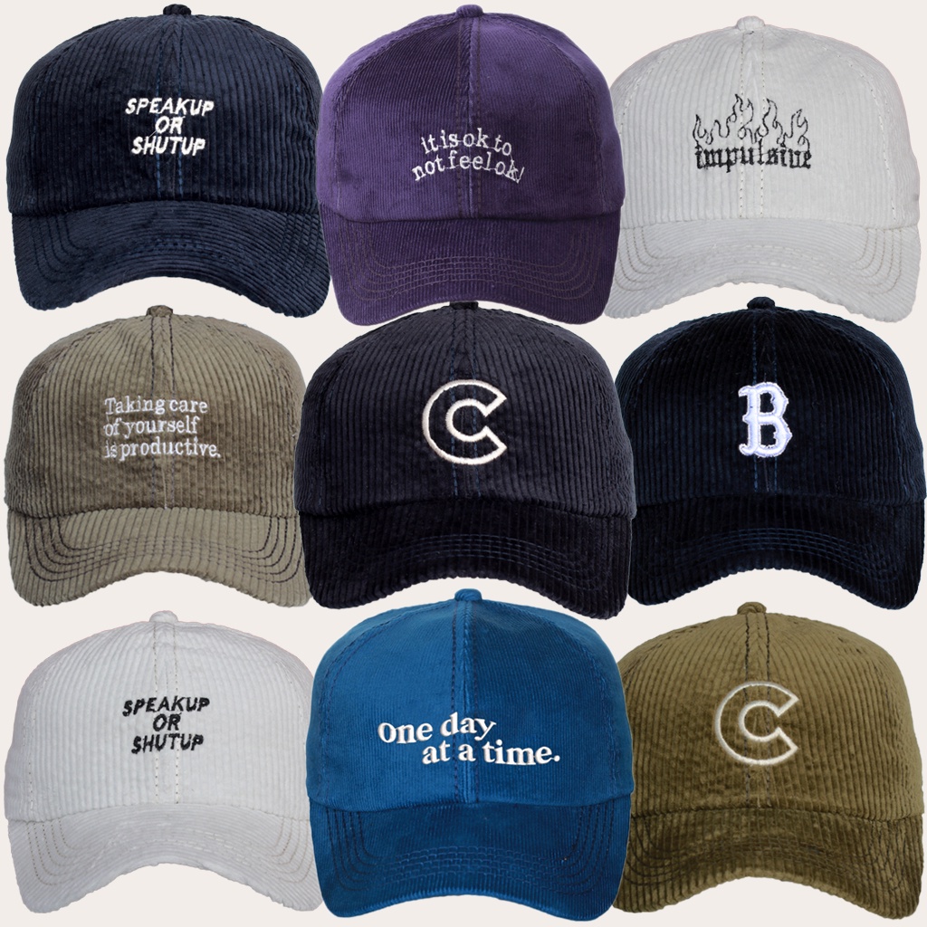 Grosir (SSC) CORDUROY CAPS BORDIR Premium Termurah