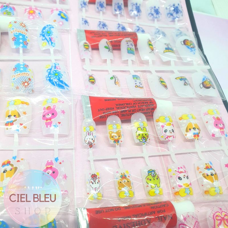 (1 SET) Nail Art False Kuku Palsu Karakter Lucu Murah