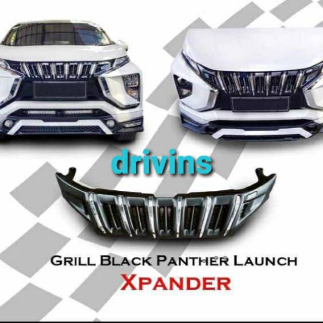 GRILL APOLLO XPANDER HITAM GLOSSY CHROME / SEVENCODE