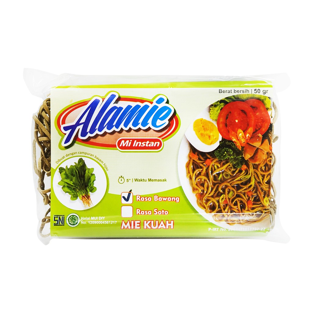 

Alamie - Mie Bayam Hijau - Kuah Soto 50gr