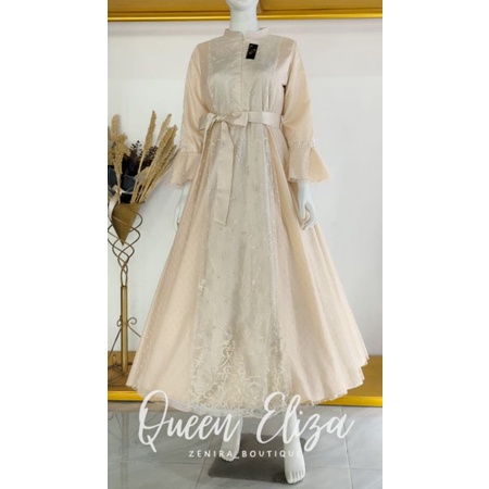 QUEEN ELIZA GAUN pesta pengantin mewah tulle bordir dan tulle dot / baju kondangan / prewedding / lamaran / wisuda / wedding bisa dipesan couple / tersedia ukuran kecil hingga jumbo