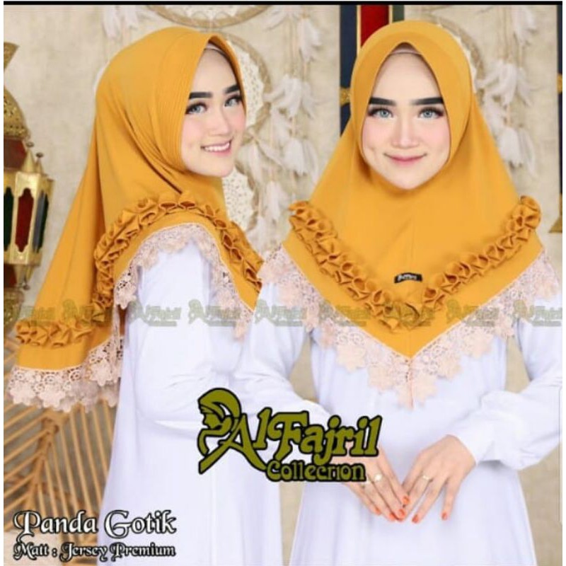 ORI ALFAJRIL HIJAB KHIMAR PRADA GOTIK PREMIUM ORIGINAL AL FAJRIL JILBAB KERUDUNG INSTANT ALFAJRIL BU