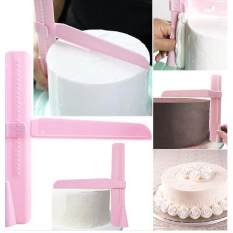 Adjustable cake scraper/polisher smoother putar