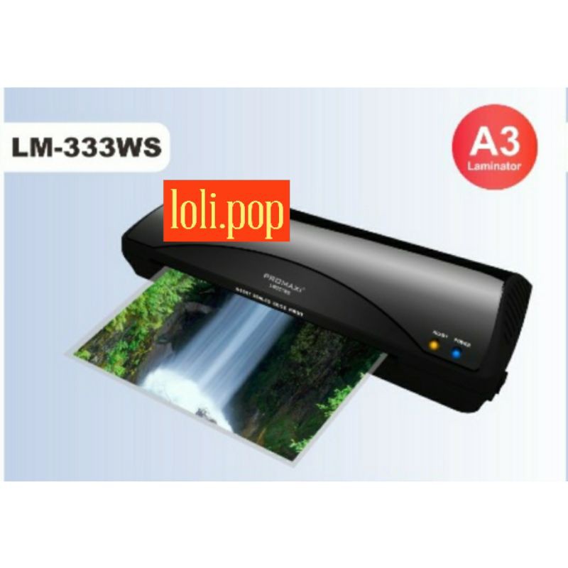 PROMAXI LM 333WS ukuran A4 F4 &amp; A3  ORIGINAL &amp; GATABSI RESMI &amp; Mesin Laminating Laminator LM333WS