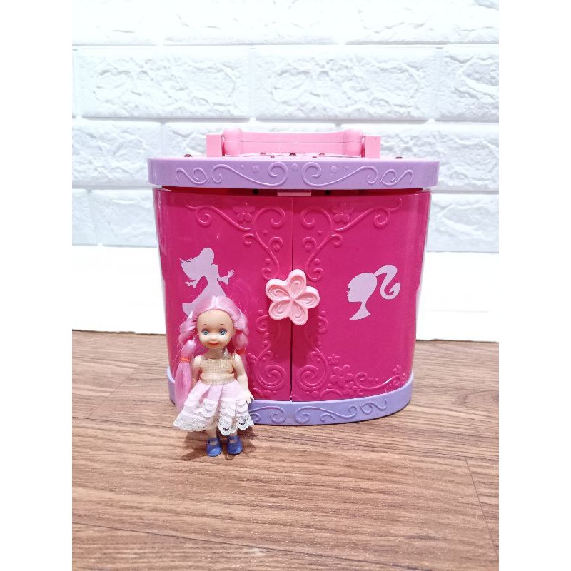 rumah barbie mattel original lemari aksesoris barbie original