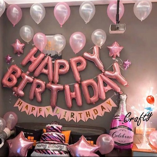 [PAKET] BIRTHDAY set FANCY TART PINK Dekorasi Backdrop Ulangtahun