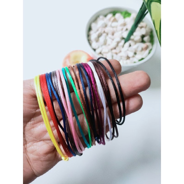 Gelang simple  Polos Tali satin 1mm