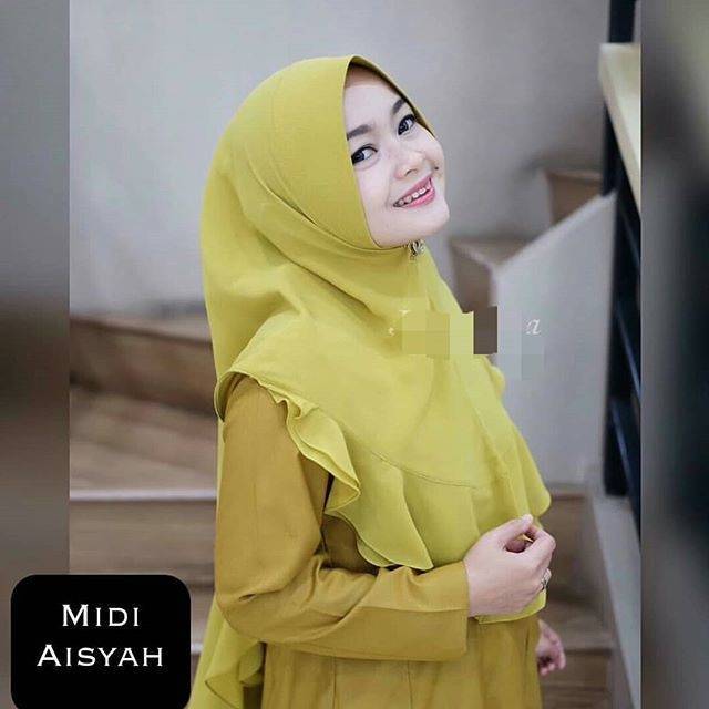 Khimar Midi aisyah by aneuku