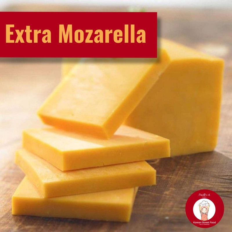 

MOZARELLA EXTRA CHEESE 50gram / EXTRA KEJU MOZARELLA / TOPPING MOZARELLA / TTEOKBOKKI RABOKKI KEJU