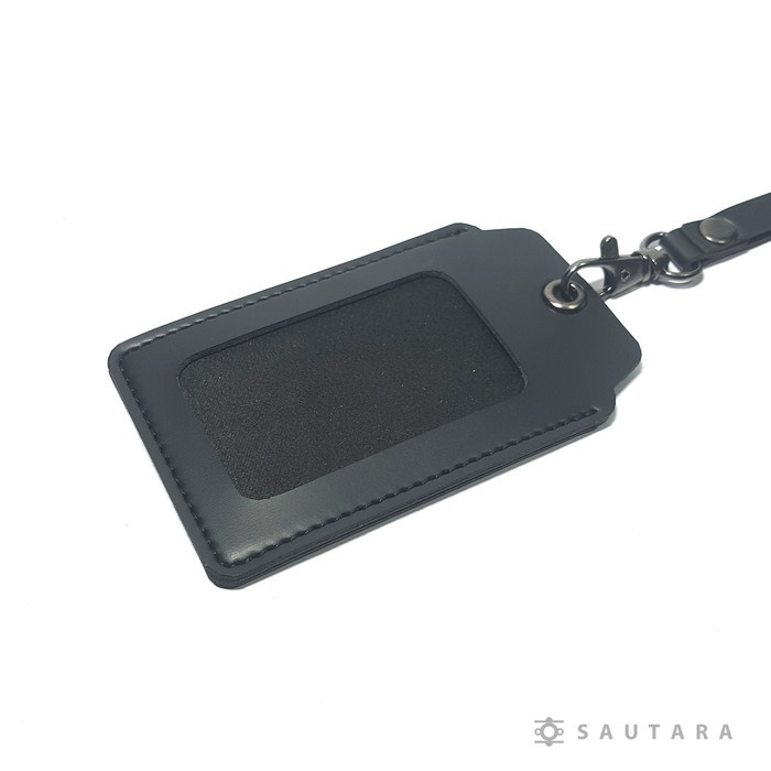 

READY Sautara ID Card Holder Best Quality PU Leather - SATUR BLACK SALE