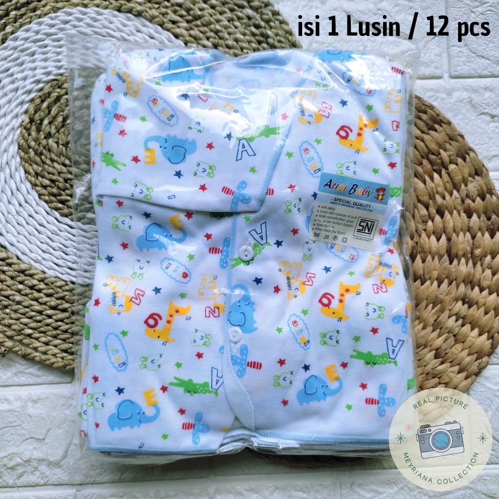 1 Lusin Baju Bayi Baru Lahir Lengan Panjang SNI Meyriana Collection