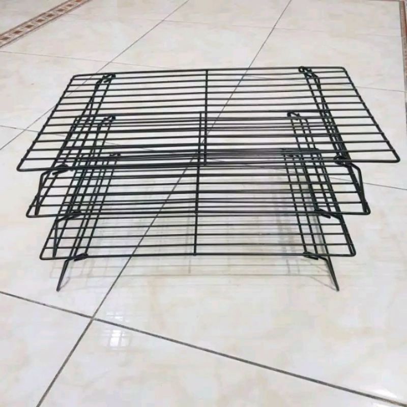 Rak Pendingin Kue Susun 3 Tier Cooling Rack Stackable Cake Cookis Anti Lengket Dan anti Karat