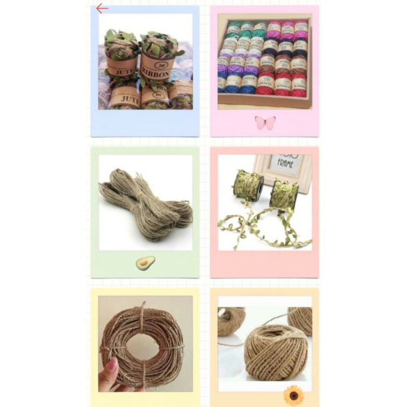 

Tali DAUN GONI COKLAT WARNA JUTE RIBBON Mendong Rami Jerami rustic purun paper bag Souvenir paperbag kado