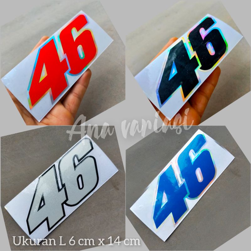 stiker cutting no  46 stiker Valentino Rossi 46 Stiker motor balap no 46 stiker 46