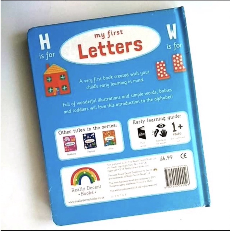 My First Letters import book