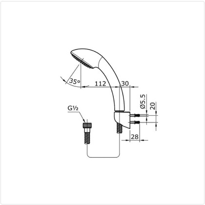 Hand Shower TOTO tipe THX48NB