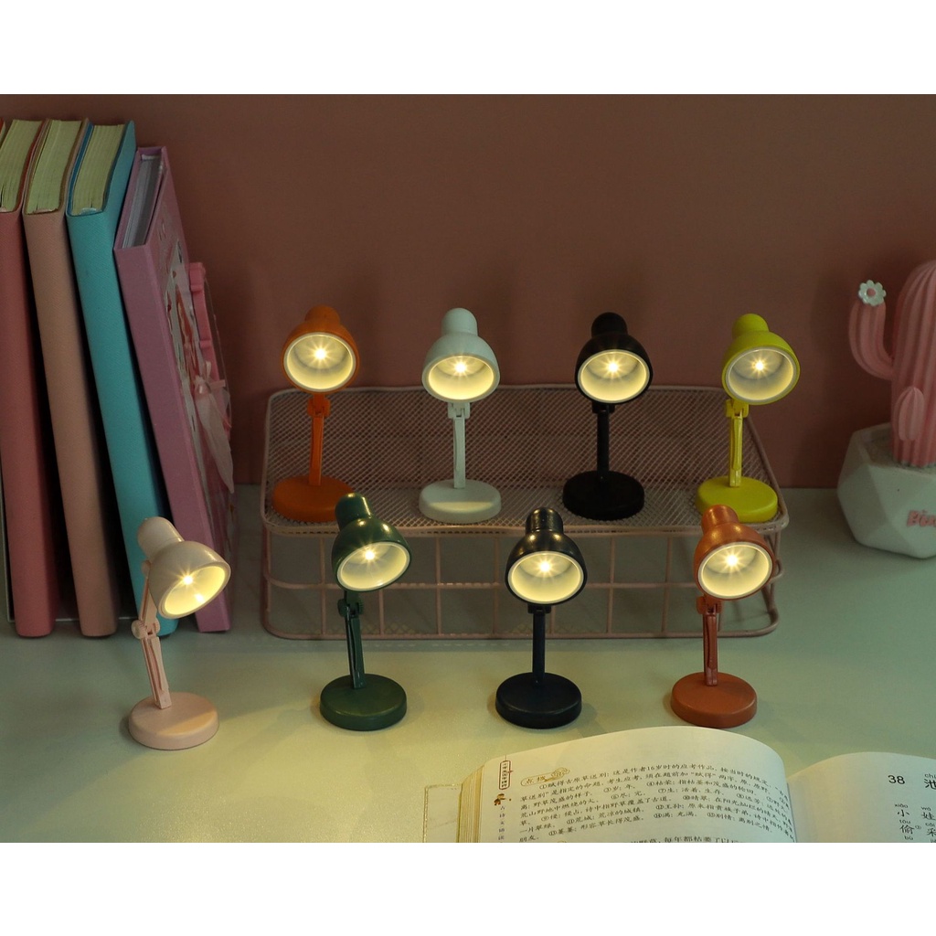 Lampu mini magnet klip jepit LB026 lampu baca meja table lamp dekorasi