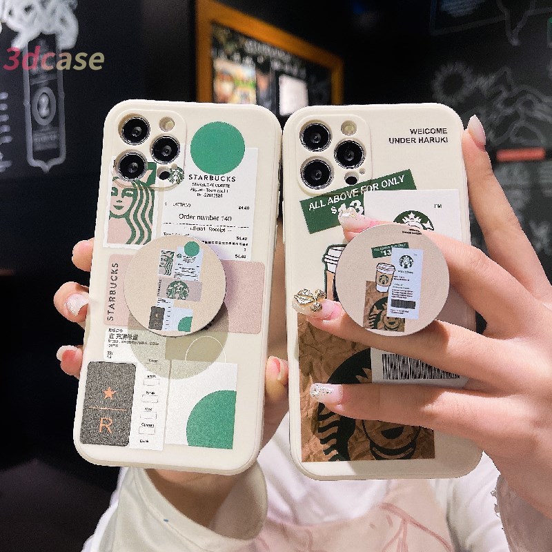 Silicone Case Xiaomi Redmi POCO X3 NFC X3 PRO M3 Redmi 9C NFC 9A 9i 9T 9 PRO Power 10X POCO M2 PRO Redmi Note 9 8 10 10S 9 PRO MAX 9S Starbucks Soft TPU Case With Stand