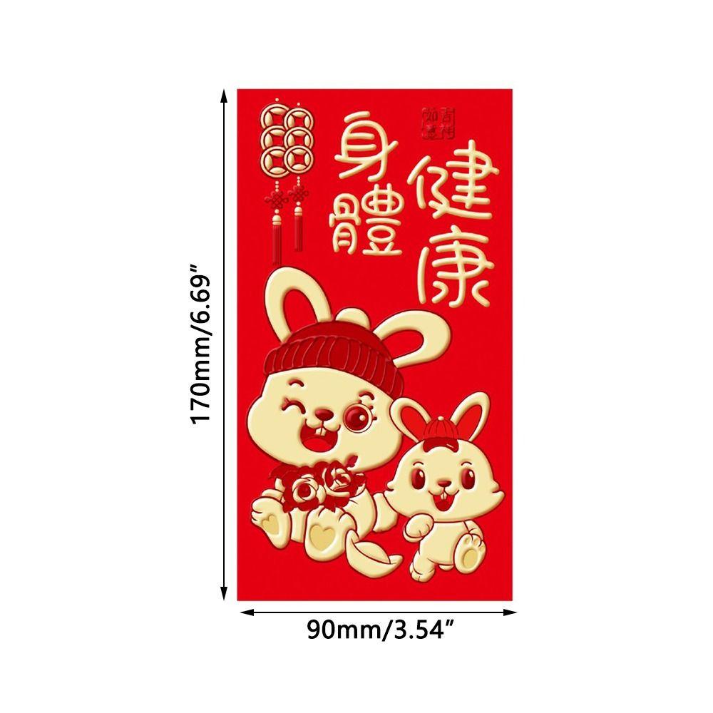 Preva 18pcs/set Amplop Merah Kartun Baru Tahun Kelinci Hongbao