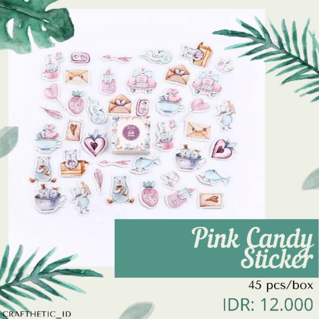 

Pink Candy Sticker Stiker Deco