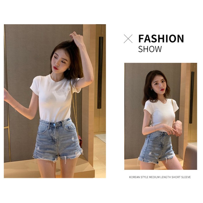 Kaos Ketat Kaos Pas Body Kaos Premium Kaos Wanita kualitas Bagus Kaos Lengan Pendek Korean Style