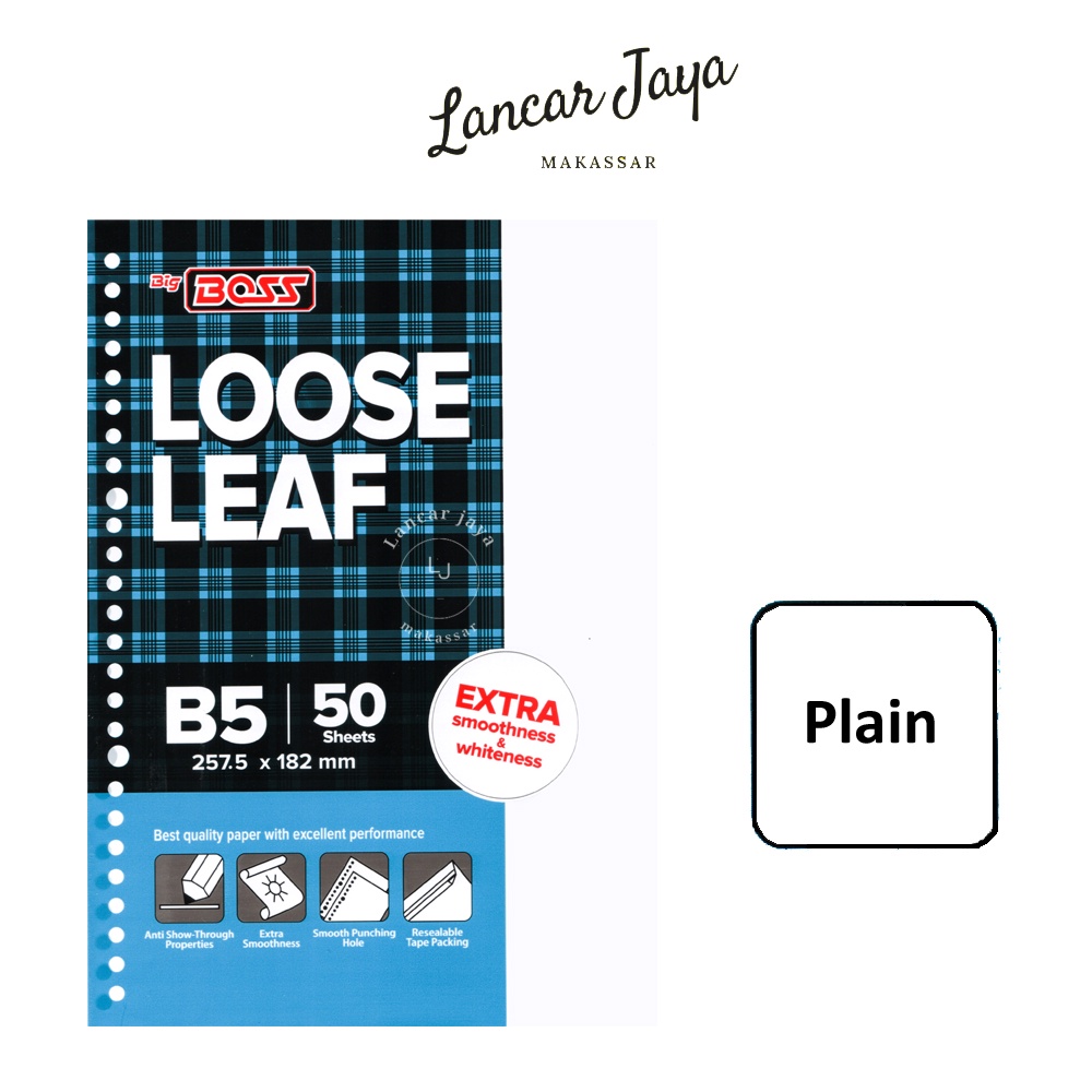 

Loose Leaf Kertas Isi File Binder Big Boss B5 50 Lembar Plain Polos