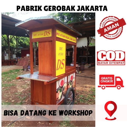 Gerobak Jualan | Jasa Gerobak Kayu Di Jakarta | Workshop Gerobak Mie Ayam Custom Di Jakarta | Bisa d