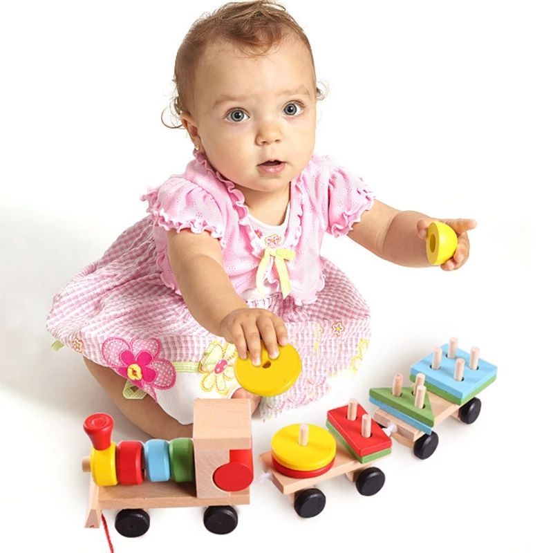 Block Cart Kereta Shape Geometri Kereta Bentuk Geo Train Mainan Edukasi Anak