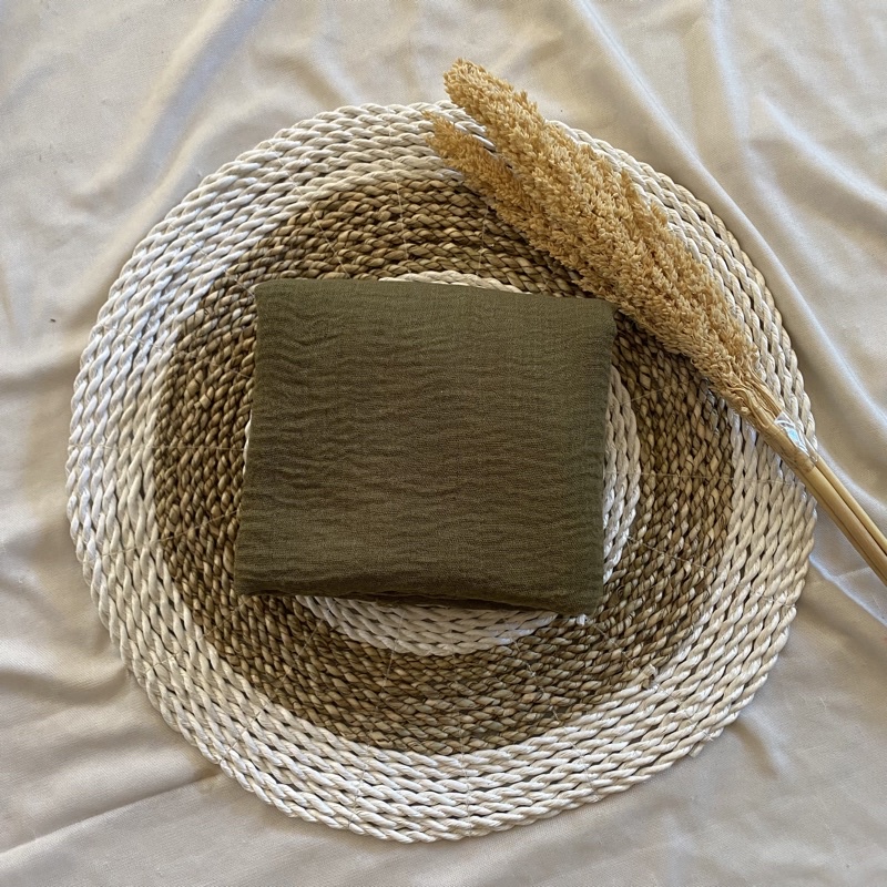 PASHMINA 𝖢𝖱𝖨𝖭𝖪𝖫𝖤 ORIGINAL 𝖬𝖤𝖱𝖪 AZARA LAVANYA ( Pashmina Arabian/ Pashmina Kusut)-Army