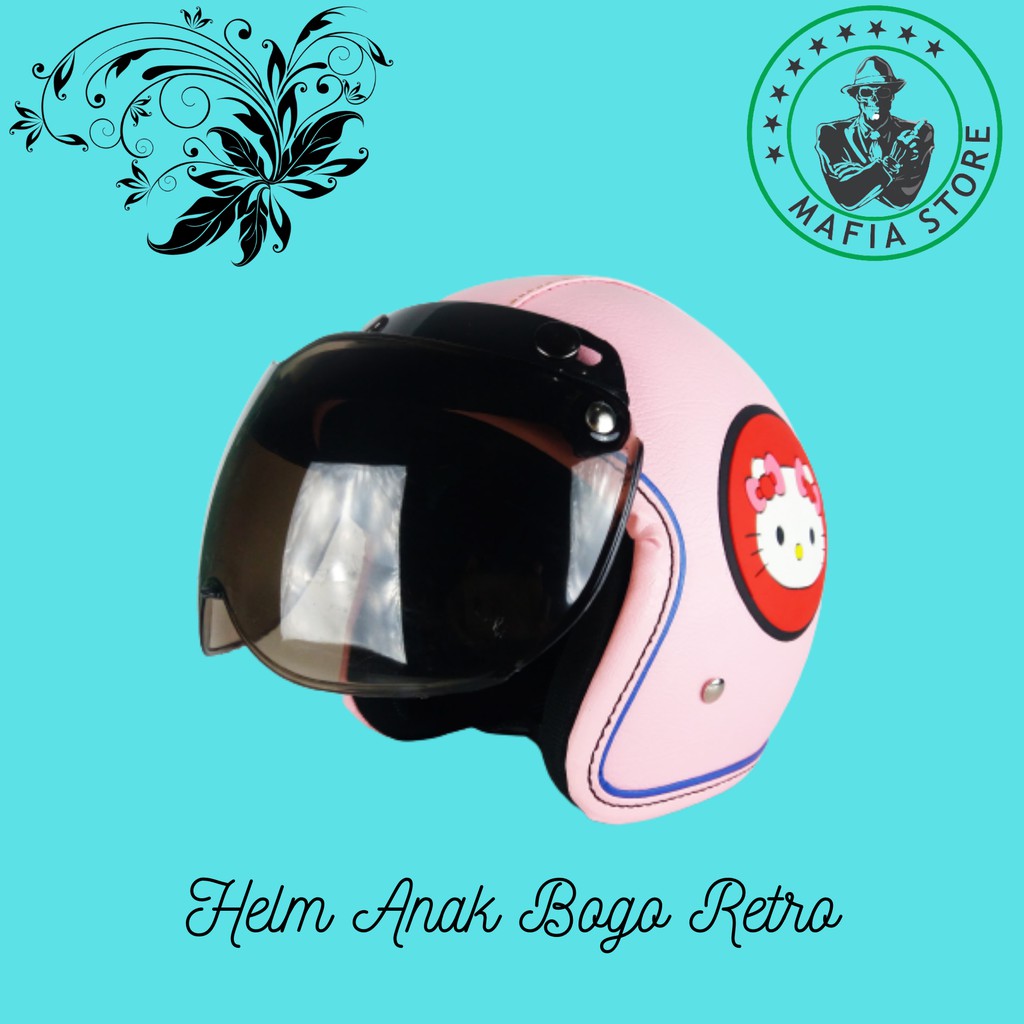 HELM ANAK BOGO 3-6 TAHUN SNI CEWEK COWOK MOTIF HELLOKITTY HELM ANAK SNI