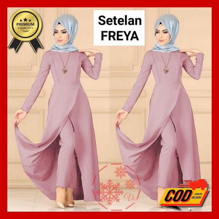 One Set Setelan Hanin Crinkle Airflow Premium Rampel Celana Panjang Wanita Korea Ld 105Cm Oversize S